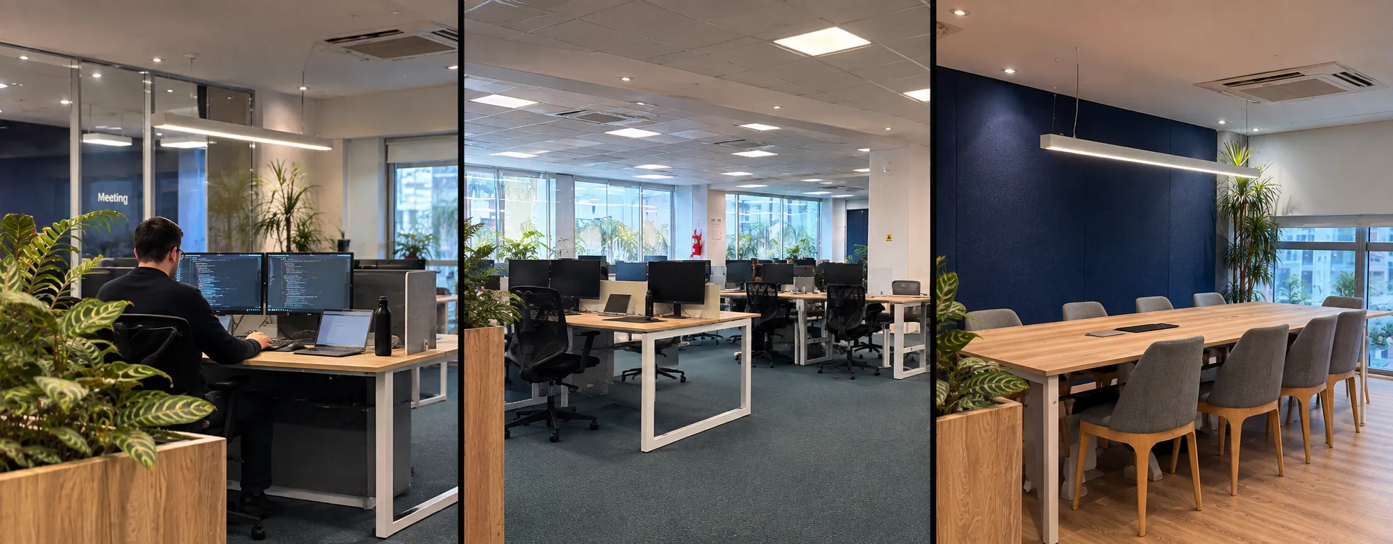 Miracle Devs office workspaces and meeting room